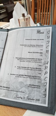 Tennishotel Brennseehof menu